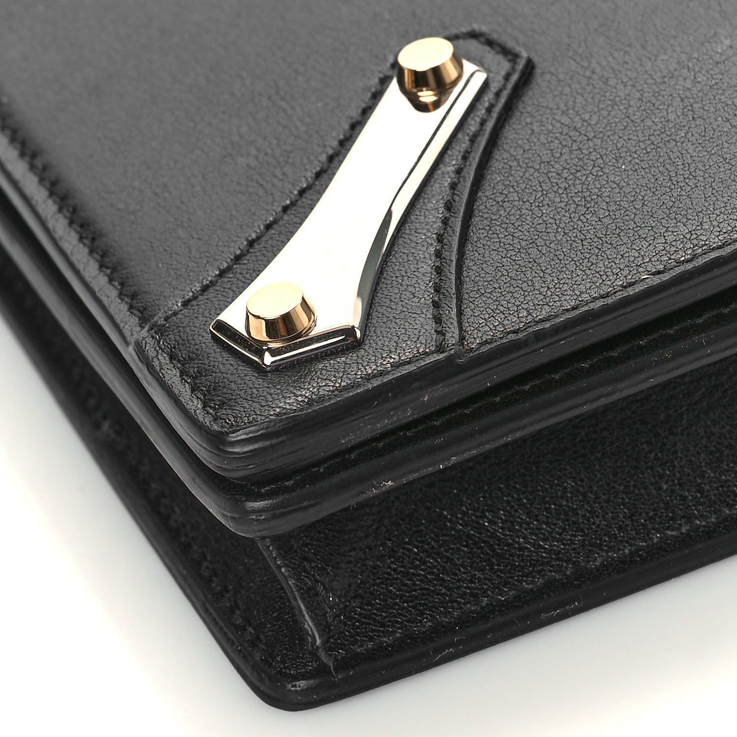 Balenciaga Veau Amp Plate Silver Chain Wallet Black 7 of 8