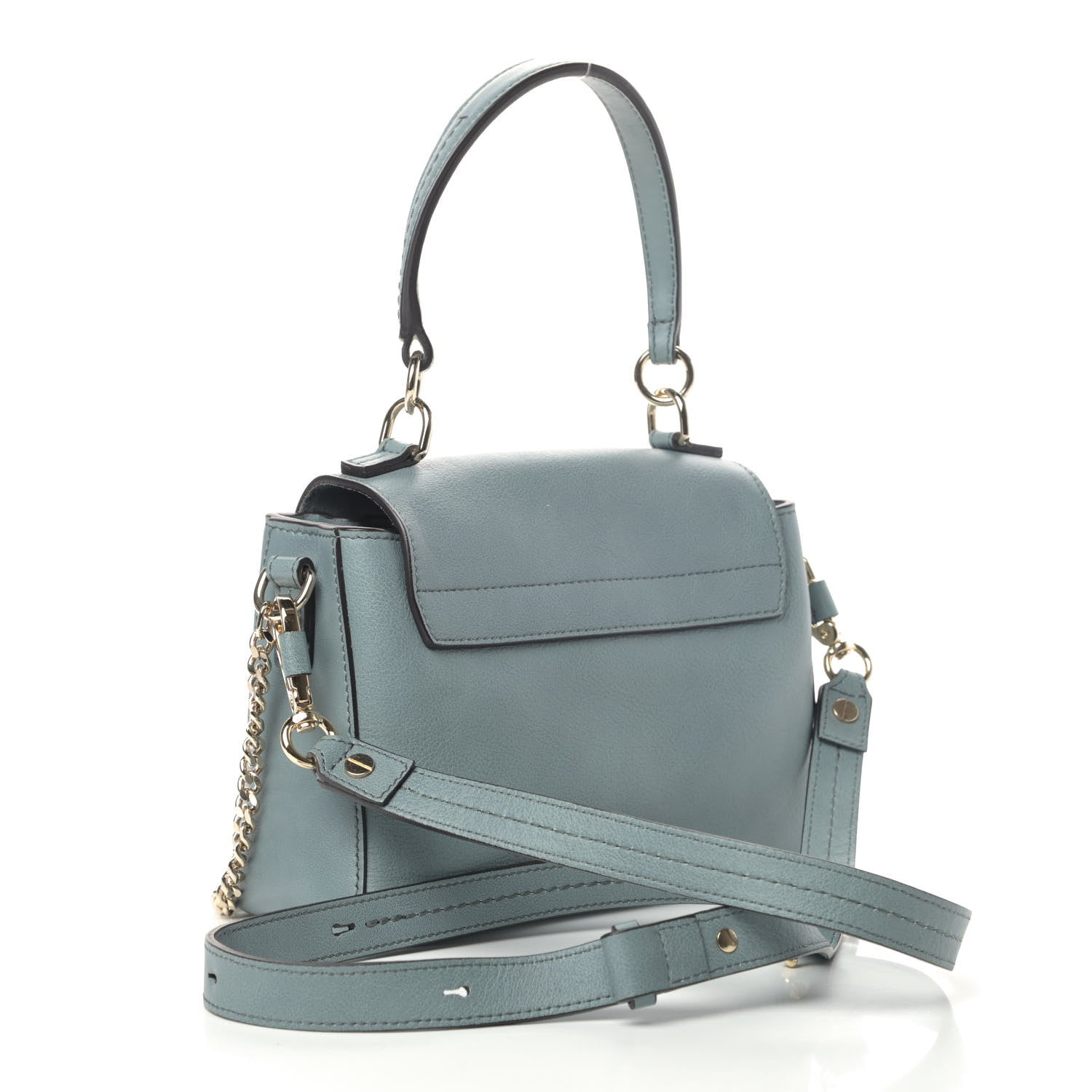 Chloe Calfskin Mini Faye Day Shoulder Bag Cloudy Blue 2 of 6
