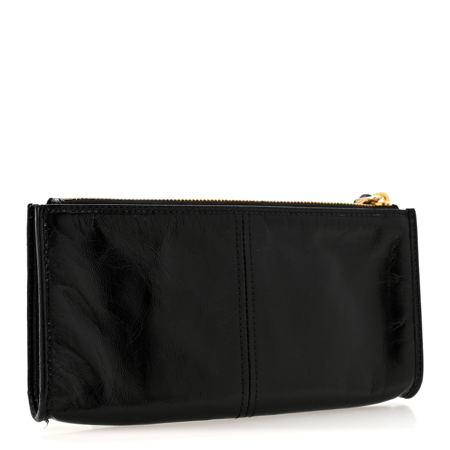 Shiny Calf Pouch Black