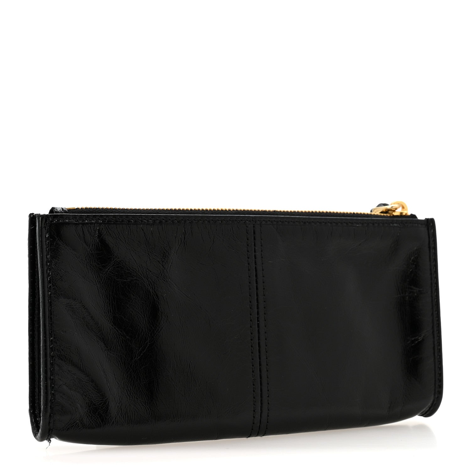 Prada Shiny Calf Pouch Black 3 of 7