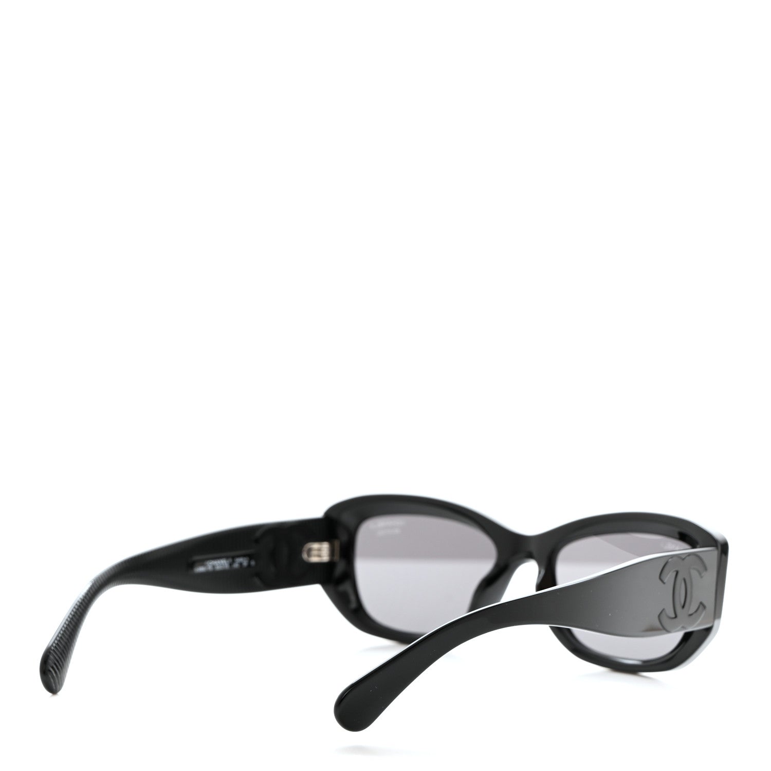 Chanel Acetate Polarized Rectangle Sunglasses 5493-A Black 4 of 8