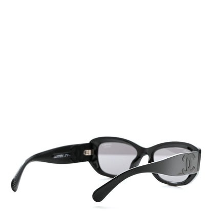 Chanel Acetate Polarized Rectangle Sunglasses 5493-A Black 4 of 8