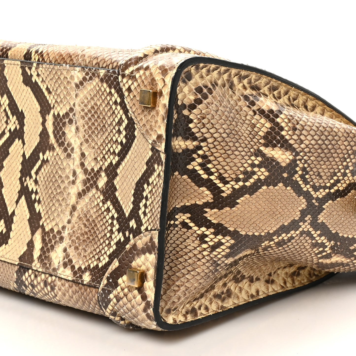Snakeskin Mini Luggage Beige