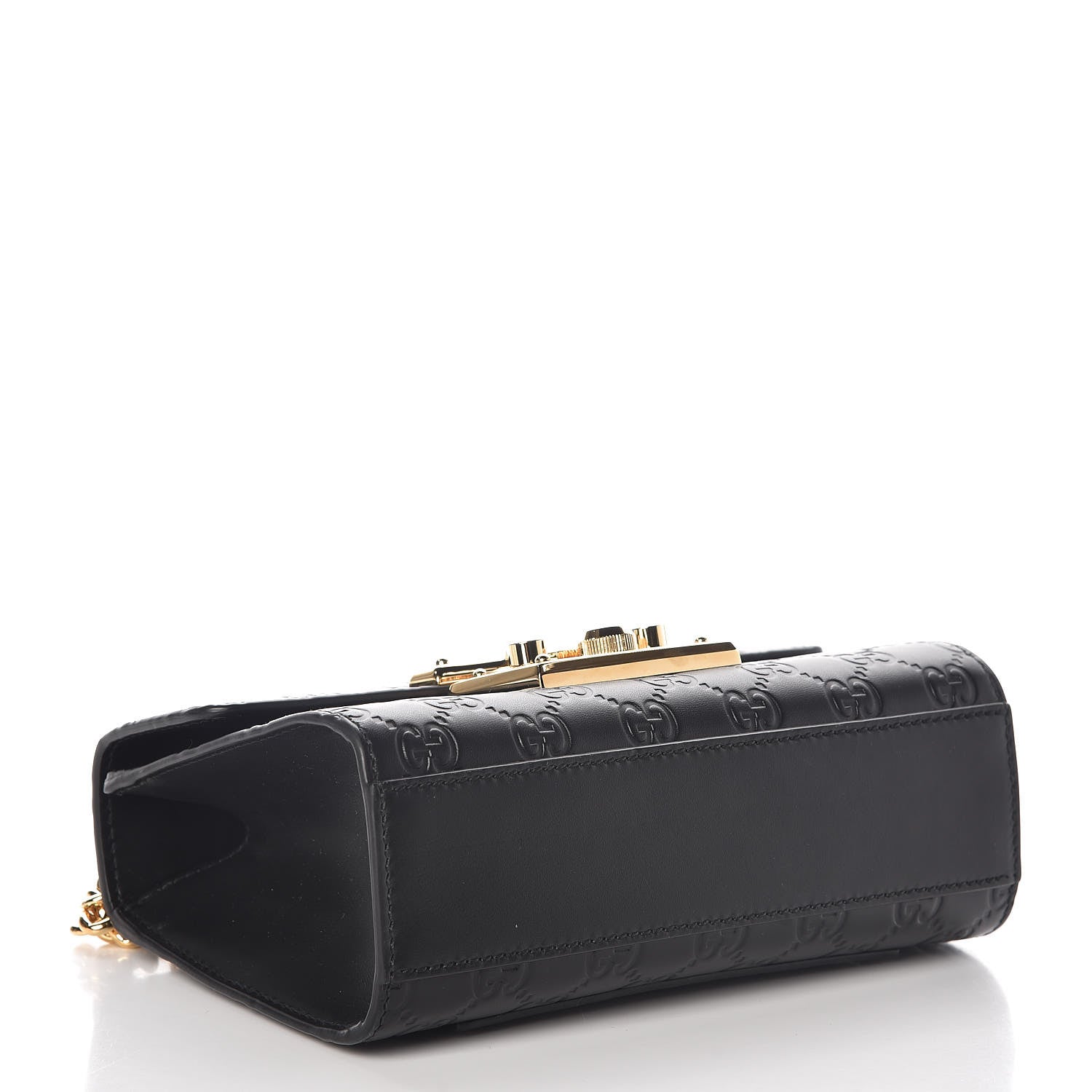 Gucci Guccissima Small Padlock Shoulder Bag Black 4 of 10