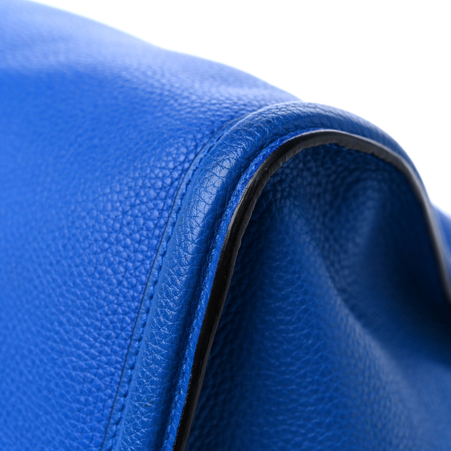 Pebbled Calfskin Large Skull Padlock Zip Around Tote Cobalt