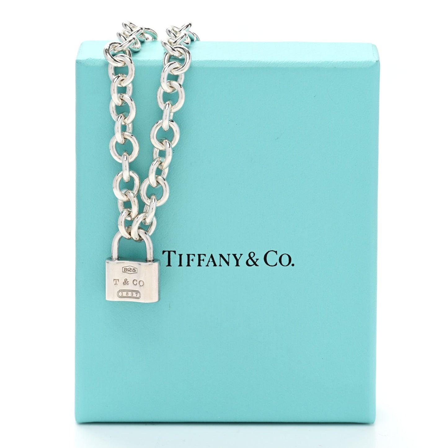 Sterling Silver 1837 Lock Charm Necklace