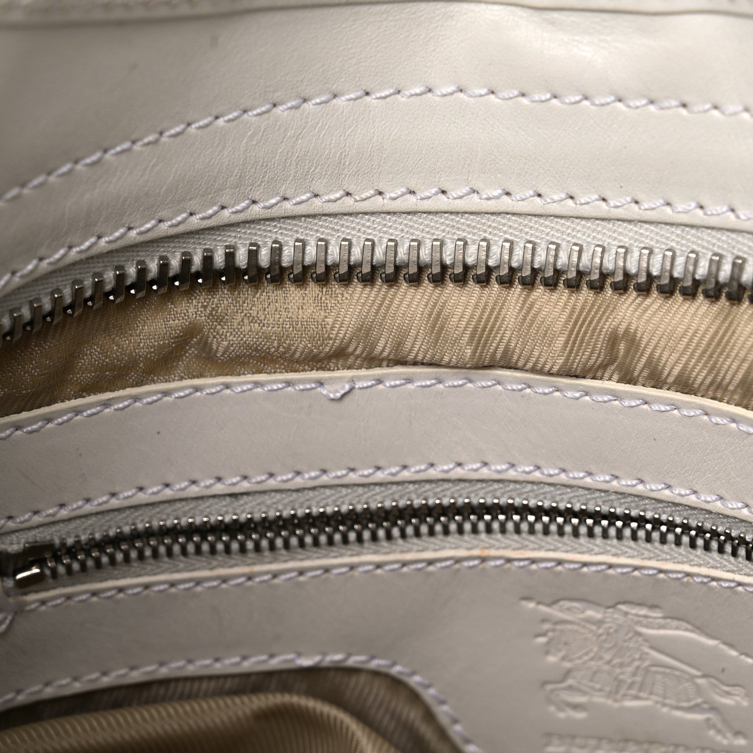 Burberry Calfskin Studded Hobo White 13 of 34