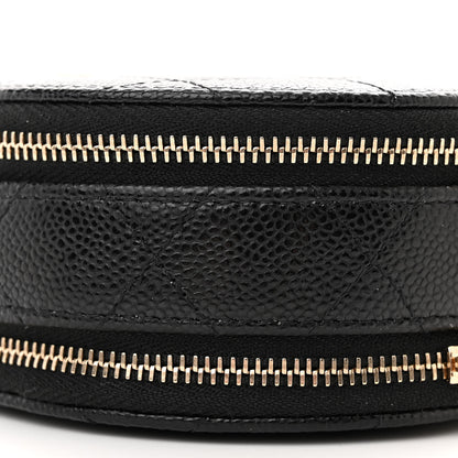 Chanel Caviar Quilted Round Handle With Care Vanity With Chain Black 9 of 11