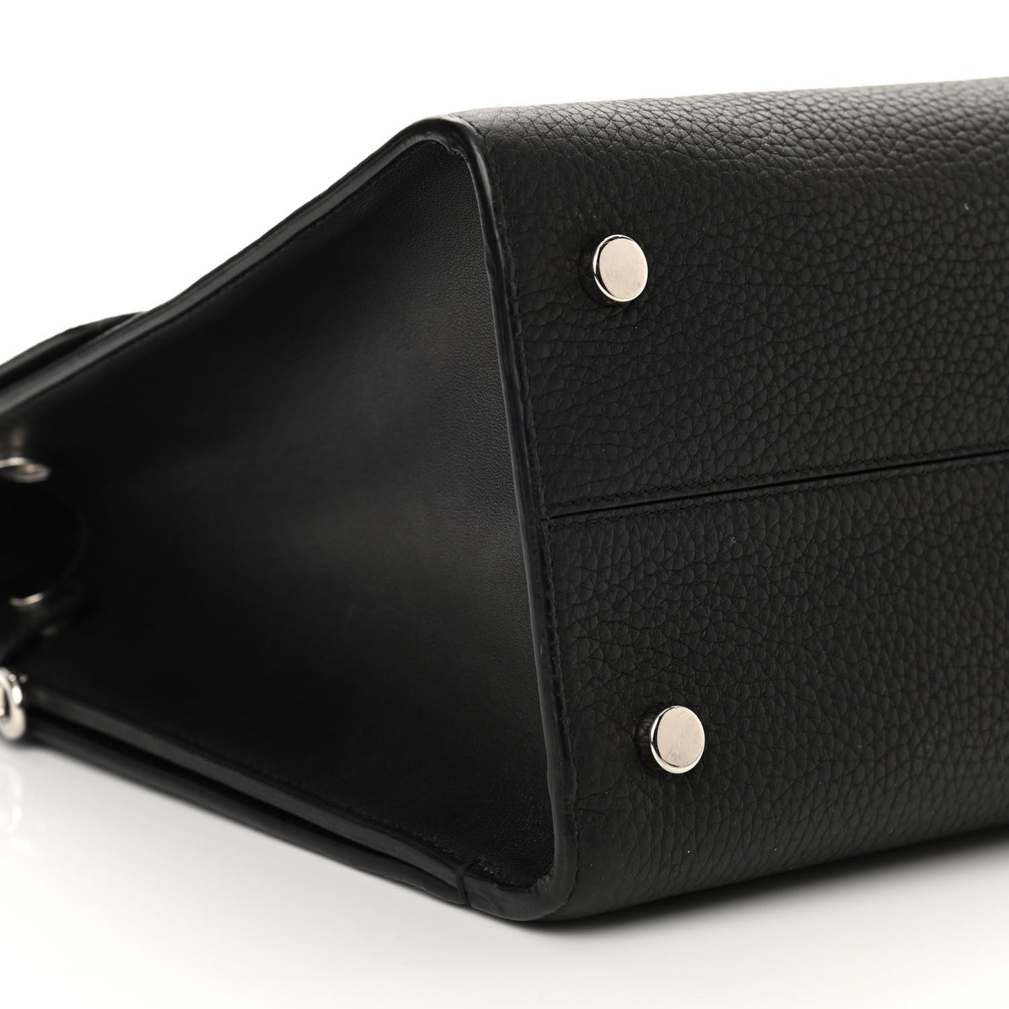 Grained Calfskin Medium Diorever Flap Black