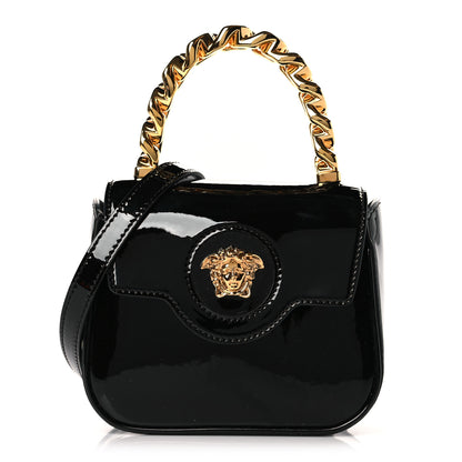 Versace Patent Mini La Medusa Bag Black 1 of 9