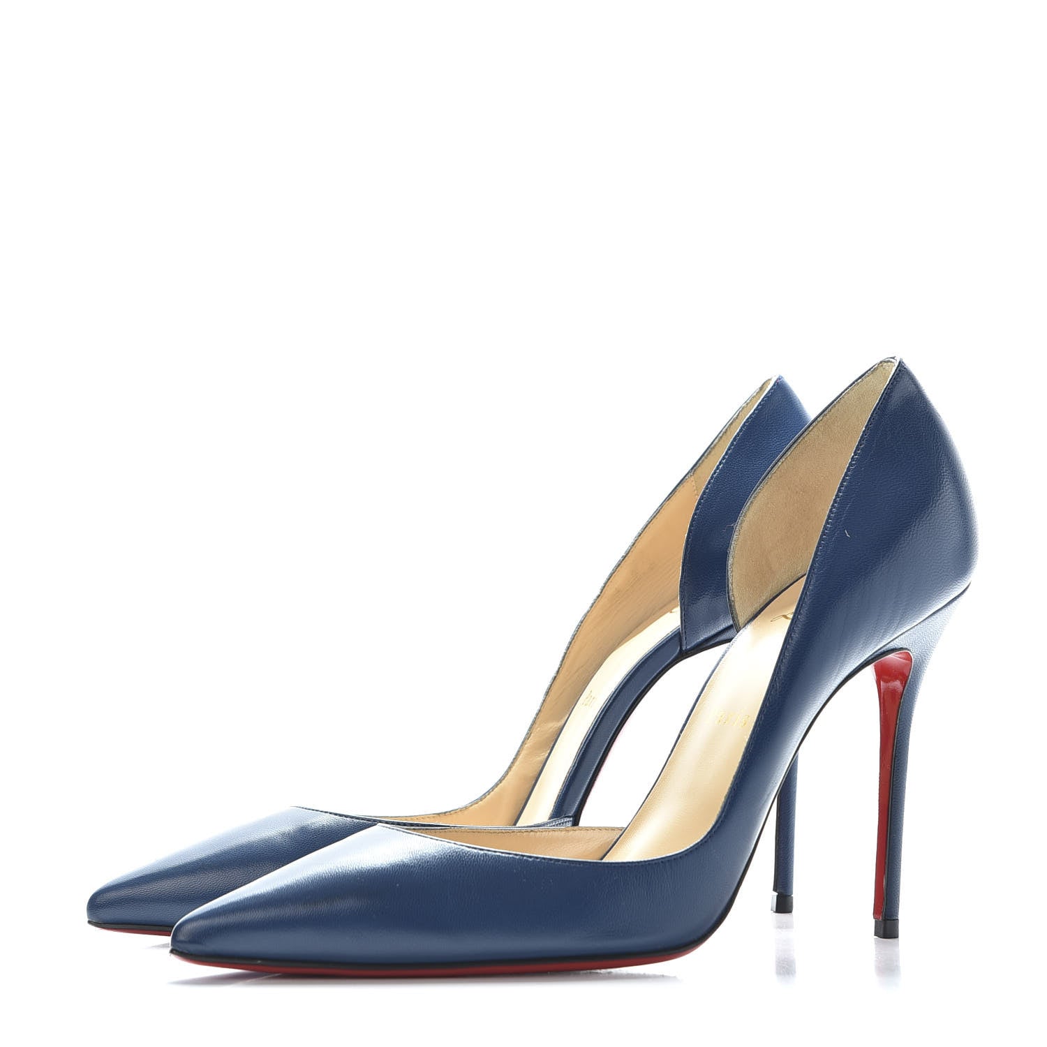 Christian Louboutin Shiny Nappa Iriza 100 Pumps 39.5 Espadon 2 of 9