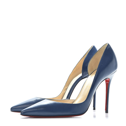 Christian Louboutin Shiny Nappa Iriza 100 Pumps 39.5 Espadon 2 of 9