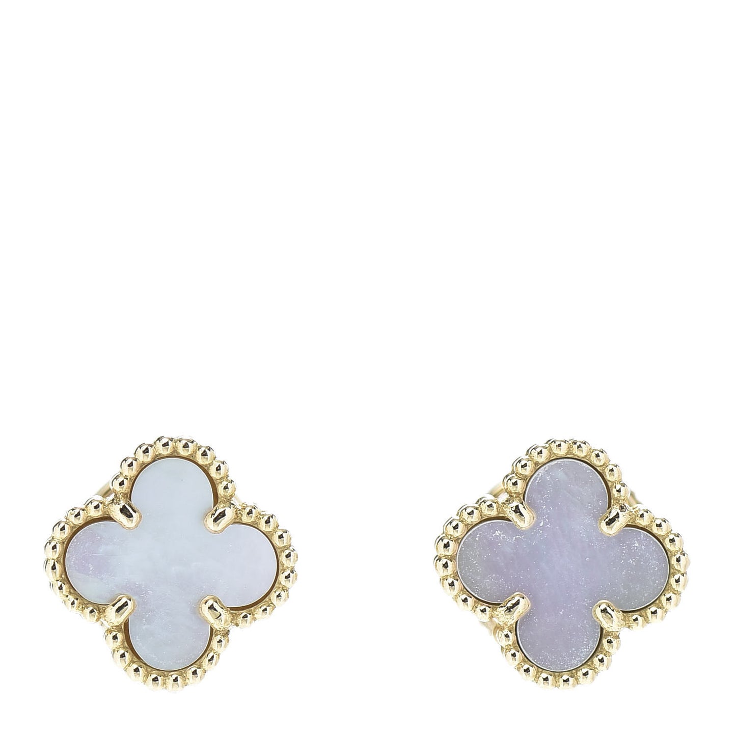 18K Yellow Gold Mother of Pearl Sweet Alhambra Earrings