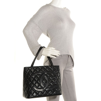 Chanel Caviar Quilted Medallion Tote Black 2 of 9