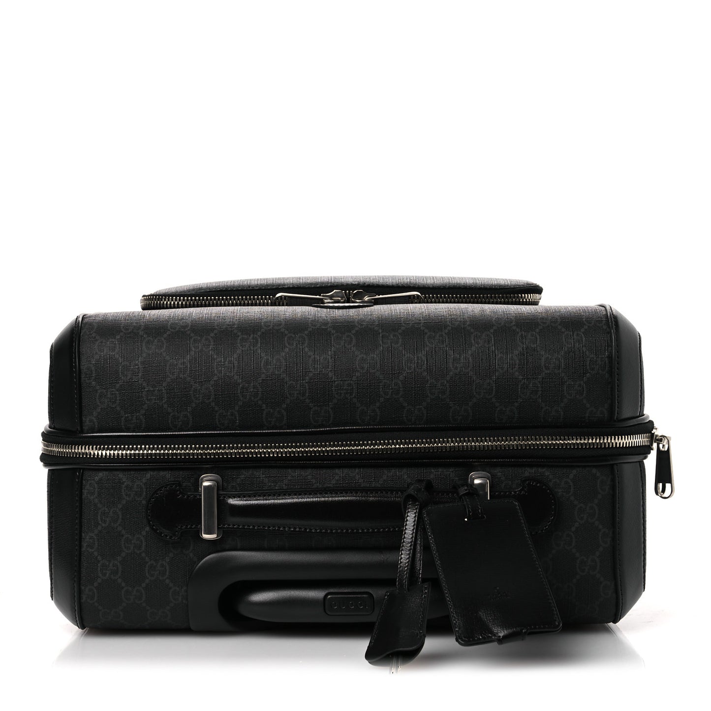 GG Supreme Monogram Calfskin Carry On Trolley Black