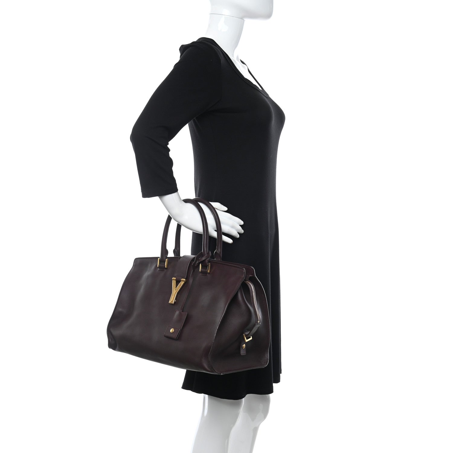 Saint Laurent Calfskin Medium Classic Y Cabas Bordeaux 2 of 13