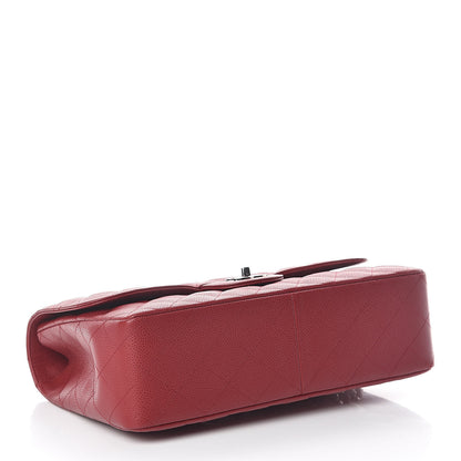 Chanel Caviar Quilted Jumbo Single Flap Red 4 of 11