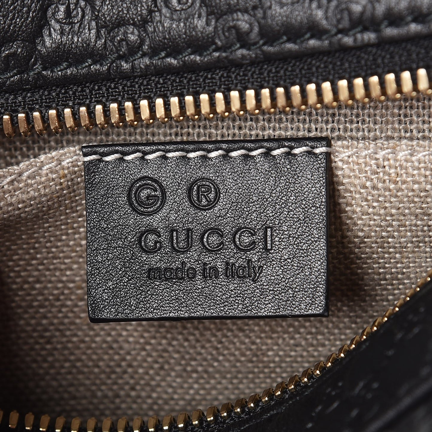 Microguccissima Mini Bree Messenger Bag Black