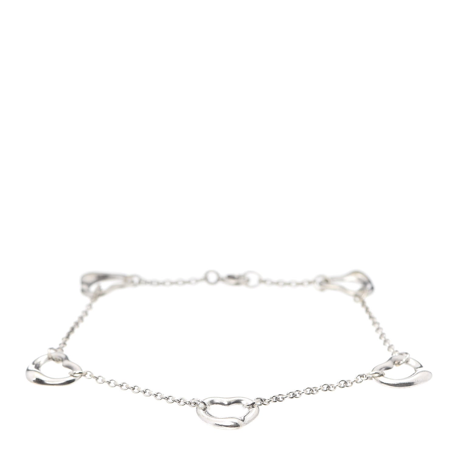 Tiffany Sterling Silver Elsa Peretti Open Heart Bracelet 1 of 4