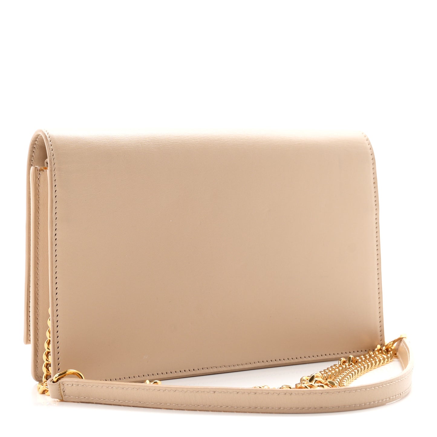 Smooth Calfskin Classic Monogram Kate Tassel Chain Wallet Nude Powder