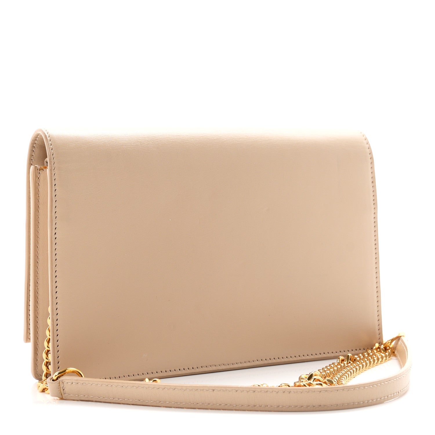 Saint Laurent Smooth Calfskin Classic Monogram Kate Tassel Chain Wallet Nude Powder 3 of 12