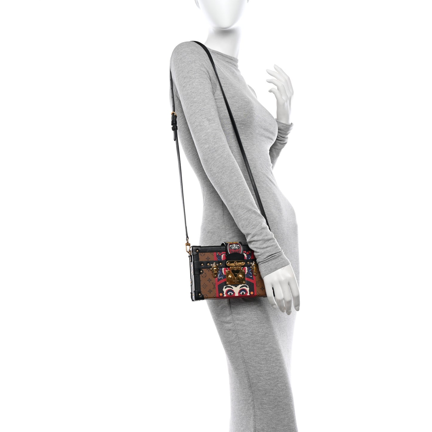 Reverse Monogram Kabuki Petite Malle Black