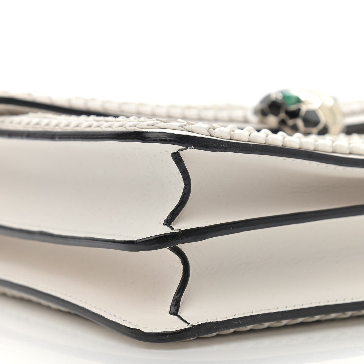 Calfskin Serpenti Forever Shoulder Bag White