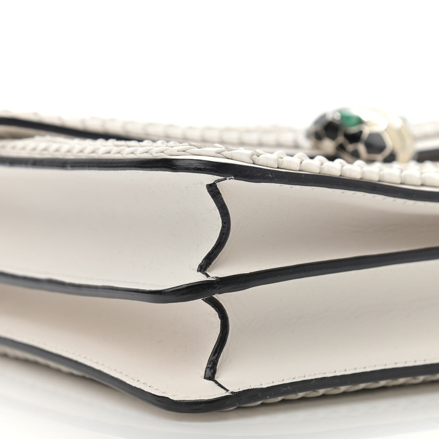 Bulgari Calfskin Serpenti Forever Shoulder Bag White 8 of 9