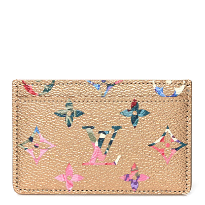 Louis Vuitton Metallic Monogram LV Garden Card Holder Gold 1 of 10