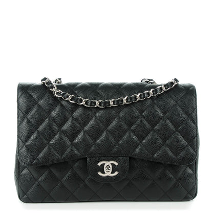 Chanel Caviar Quilted Jumbo Single Flap Black 1 of 8