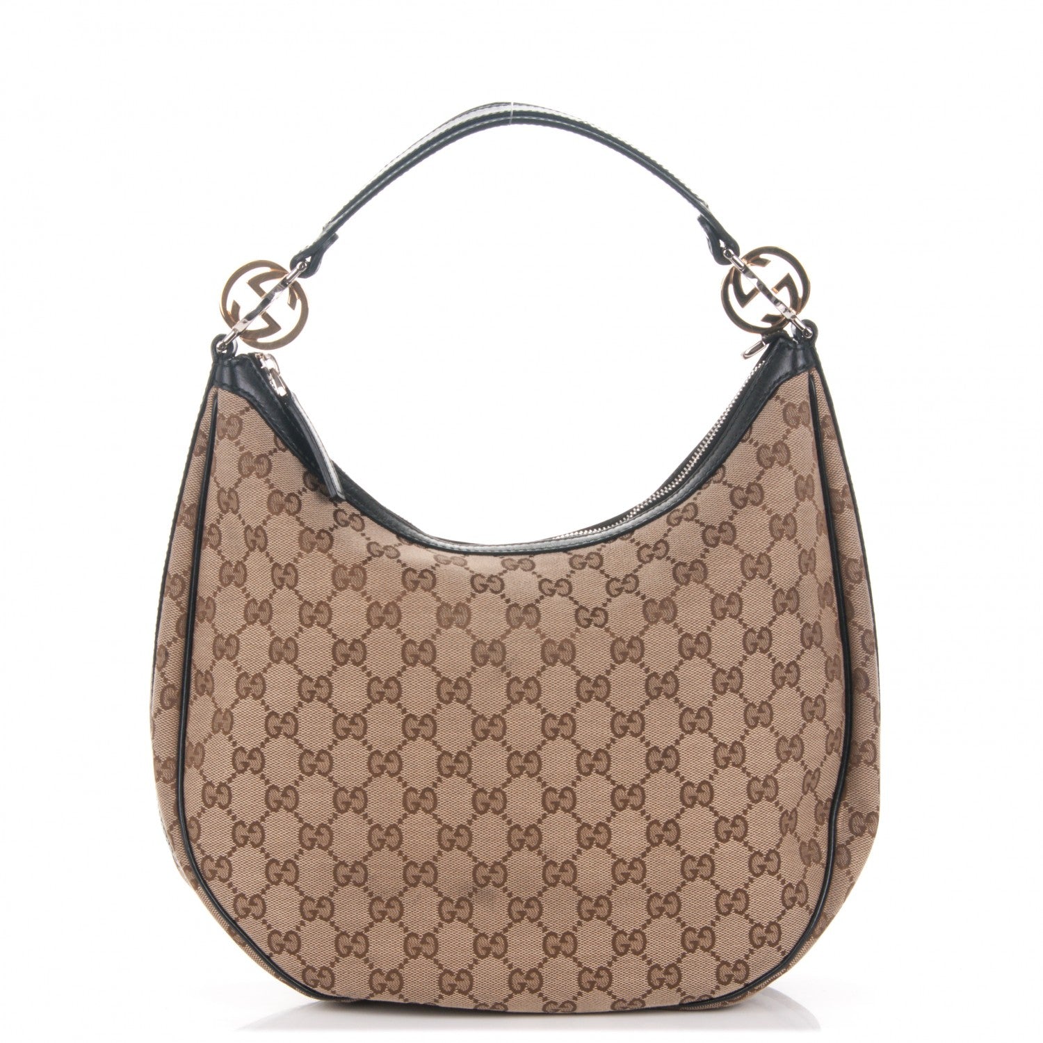 Gucci Monogram Medium GG Twins Hobo Black 1 of 7
