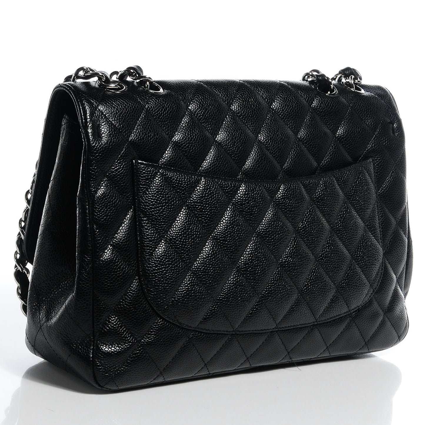 Caviar Jumbo Single Flap Black
