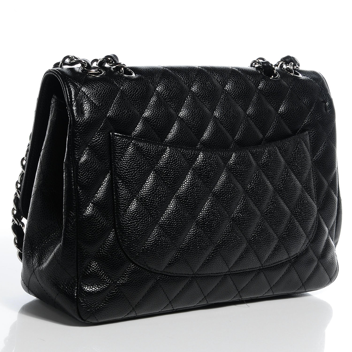 Chanel Caviar Jumbo Single Flap Black 3 of 9