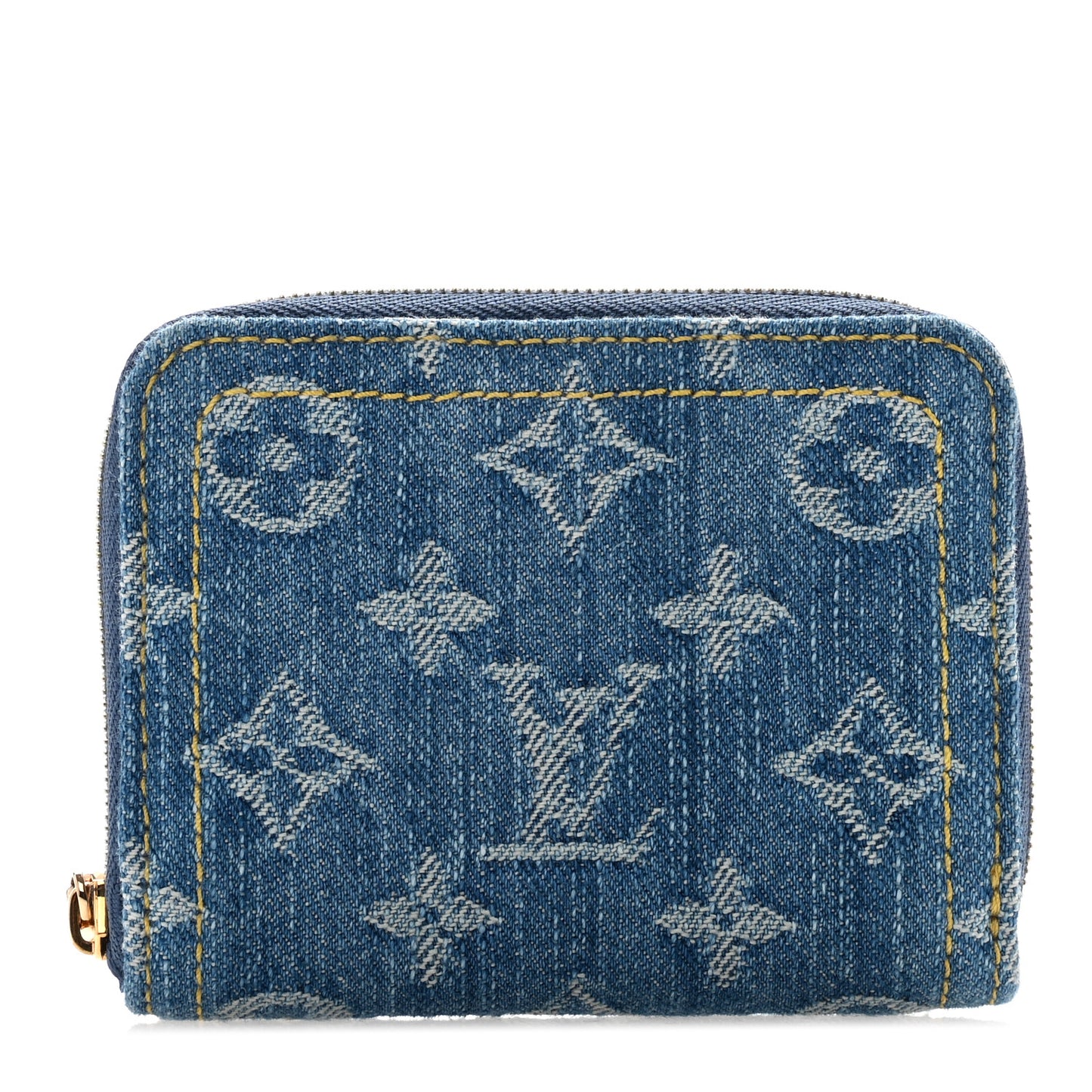 Denim Monogram Zippy Coin Purse Blue