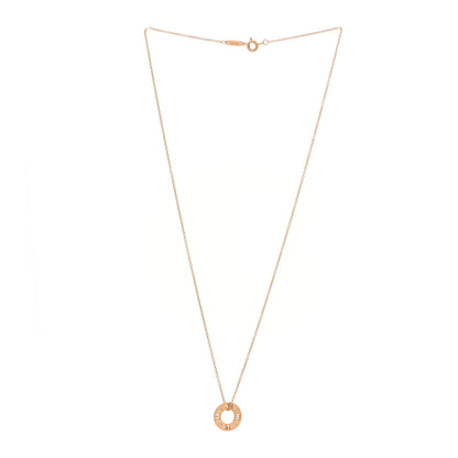 Tiffany 18K Rose Gold Diamond Atlas Pierced Pendant Necklace 3 of 5