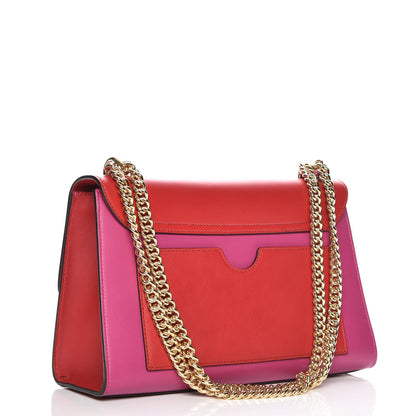 Gucci Moon Calfskin Bi-Color Medium Padlock Shoulder Bag New Rosette Hibiscus Red 4 of 8