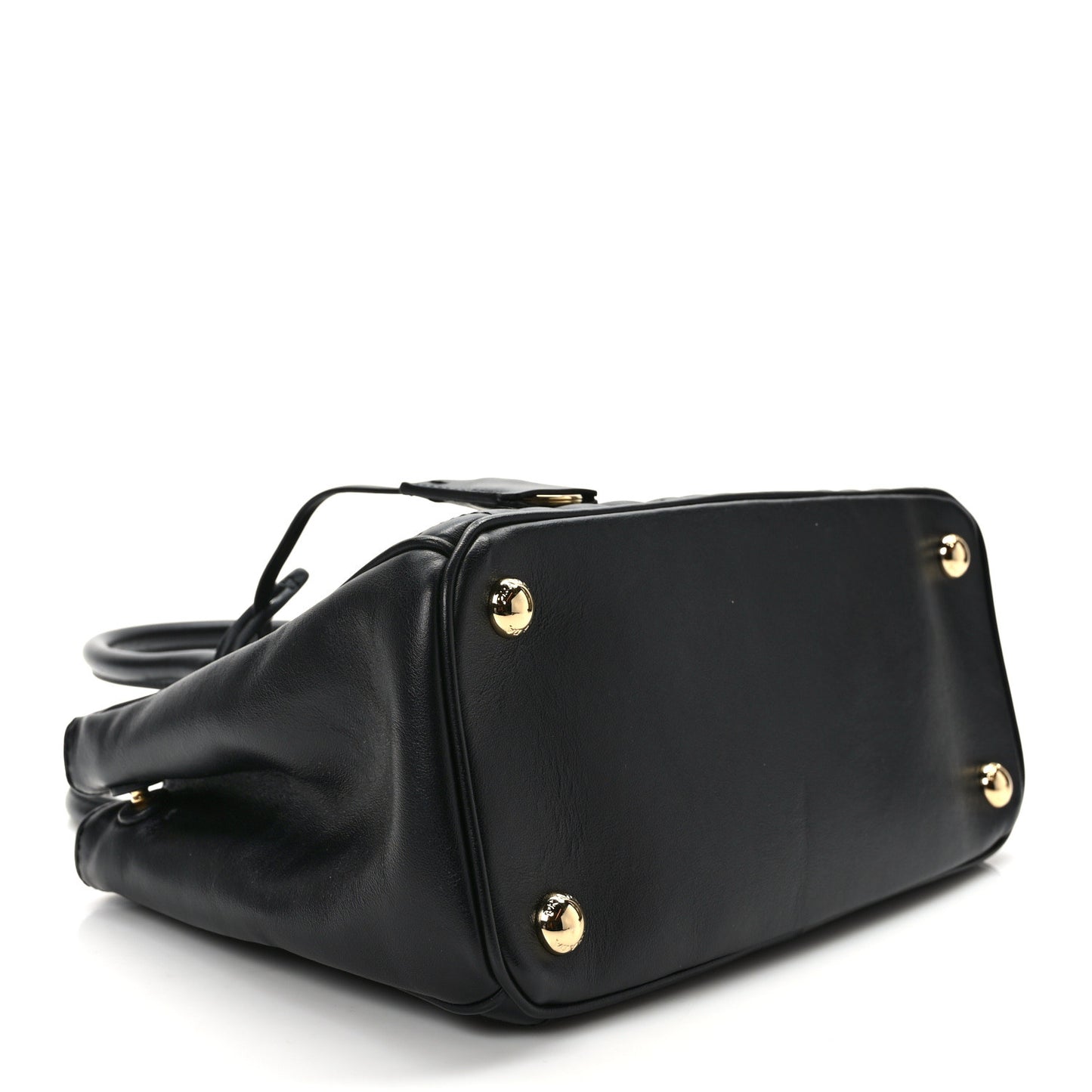 Soft Calfskin Diagramme Galleria Double Zip Tote Black