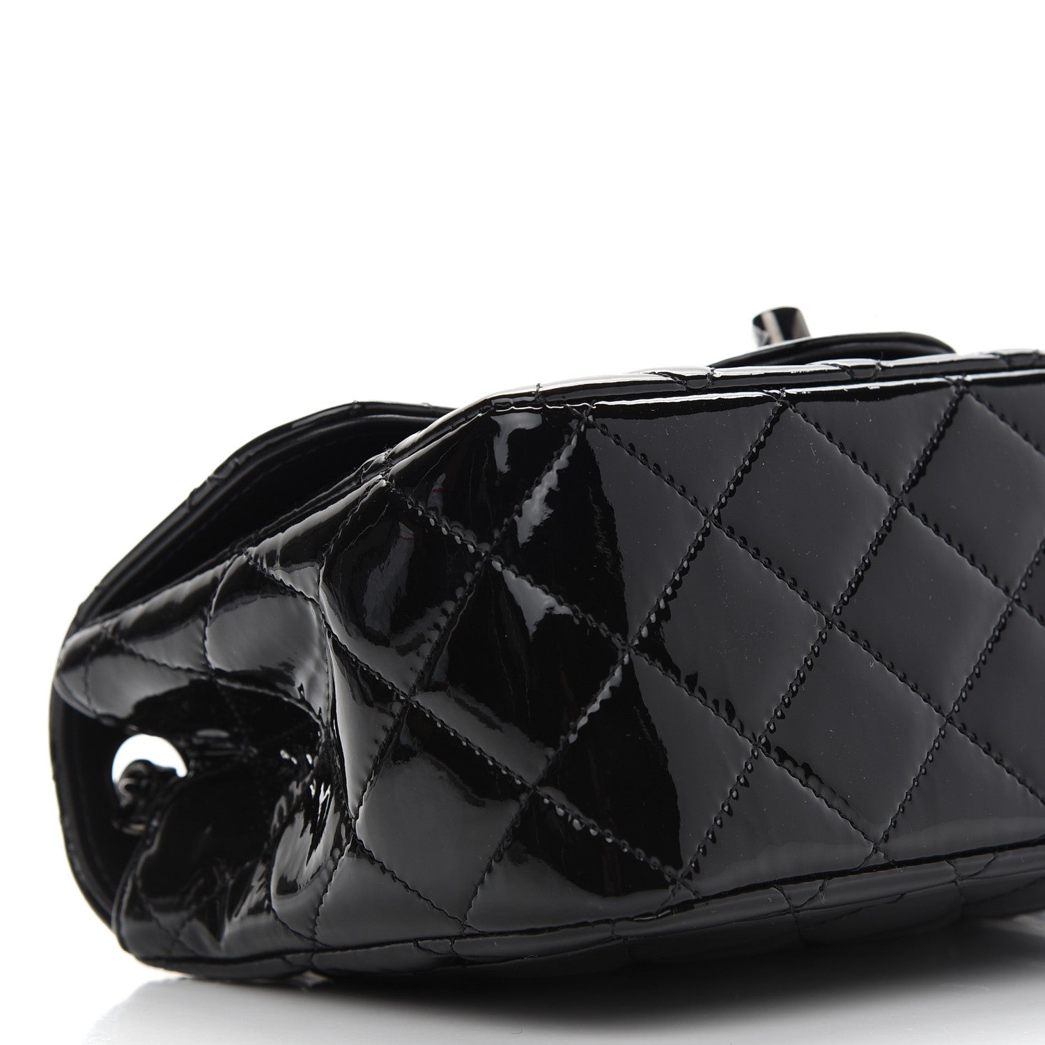 Chanel Patent Calfskin Quilted Mini Square Flap So Black 8 of 10