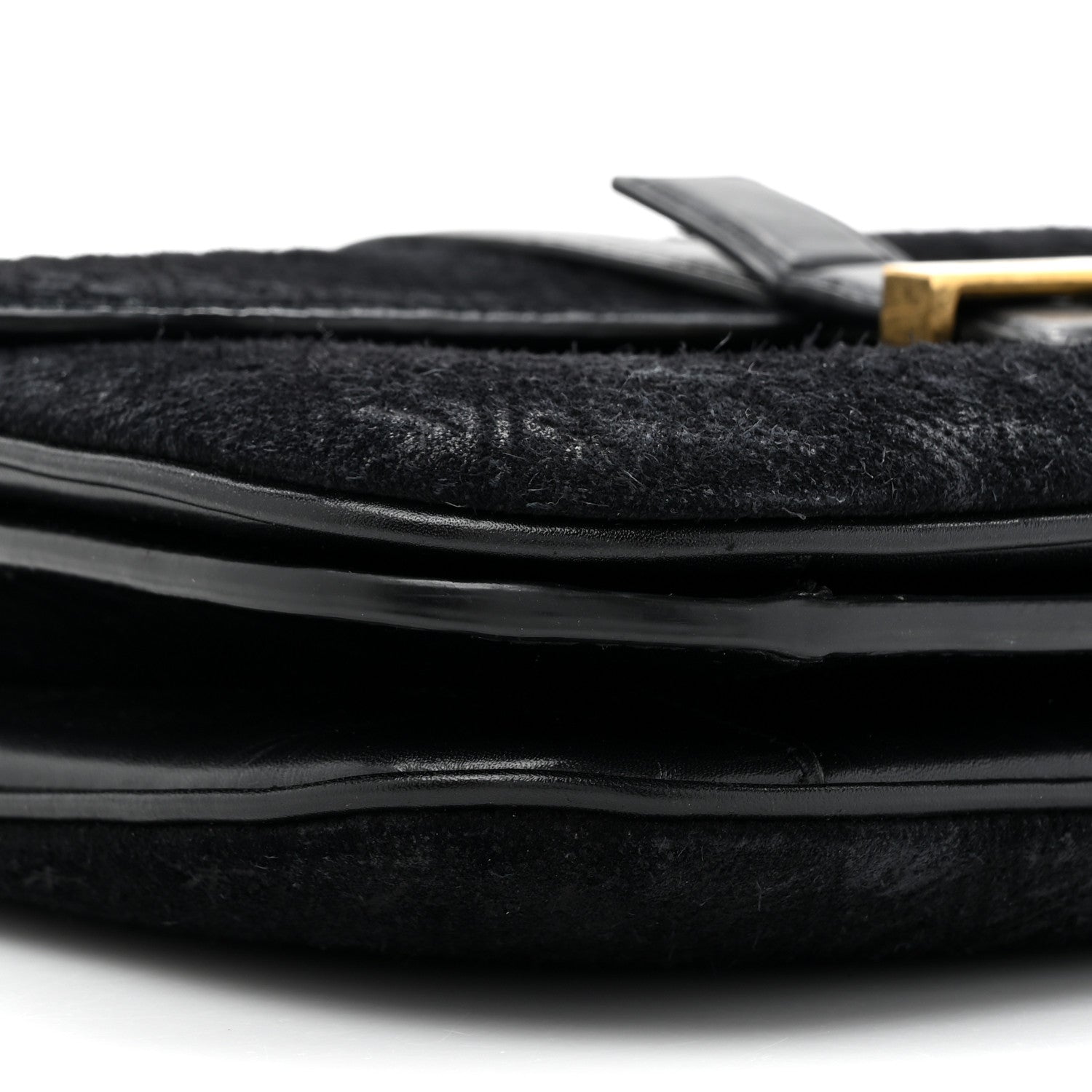 Saint Laurent Suede All-Over Monogram Small Le Monogramme Satchel Black 11 of 19