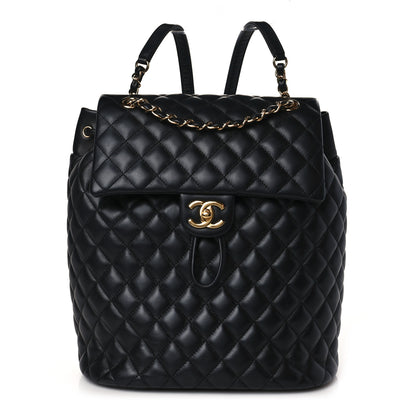 Chanel Lambskin Quilted Large Urban Spirit Backpack Black 1 of 8
