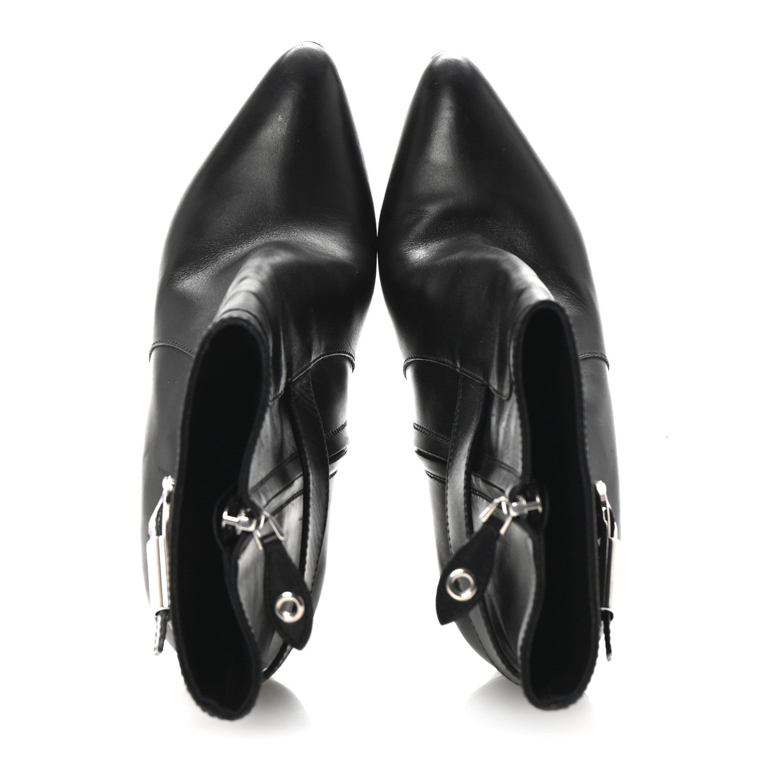 Louis Vuitton Calfskin Belted Lock Ankle Boots 37 Black 2 of 8