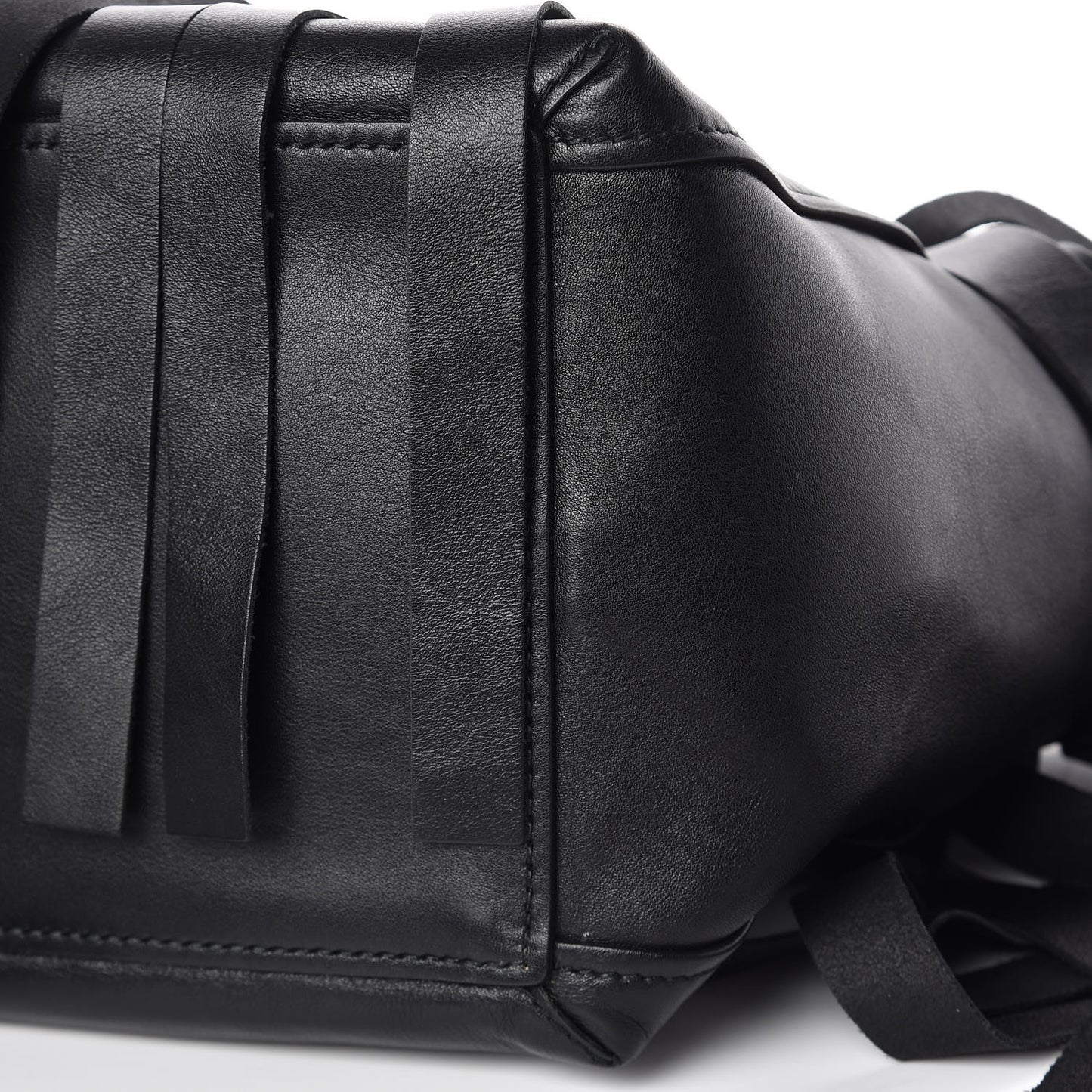 Calfskin XS Fringe Laundry Cabas Black
