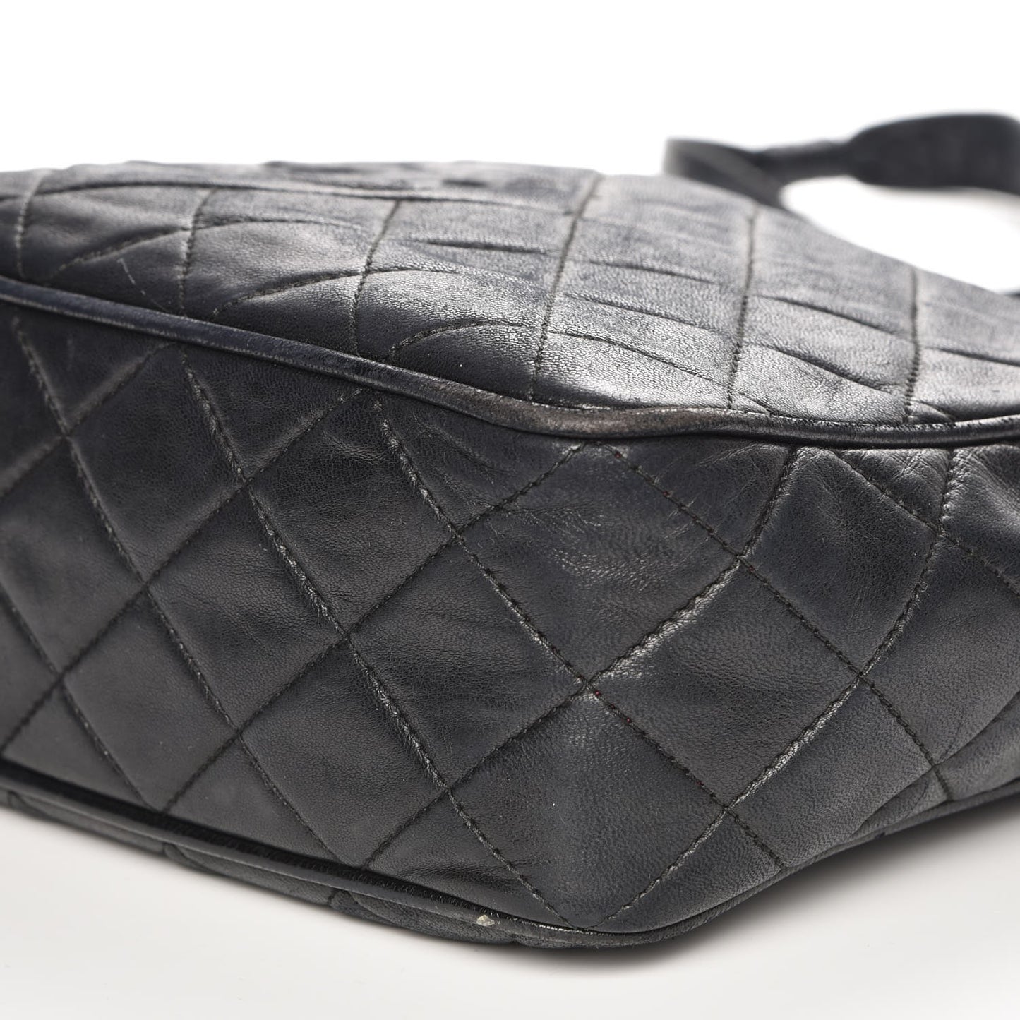 Lambskin Quilted CC Camera Case Black