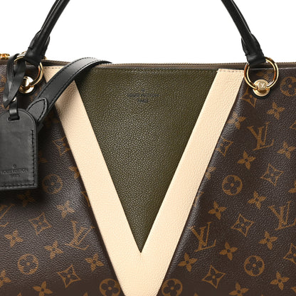 Louis Vuitton Monogram V Tote MM Khaki Cream 7 of 10