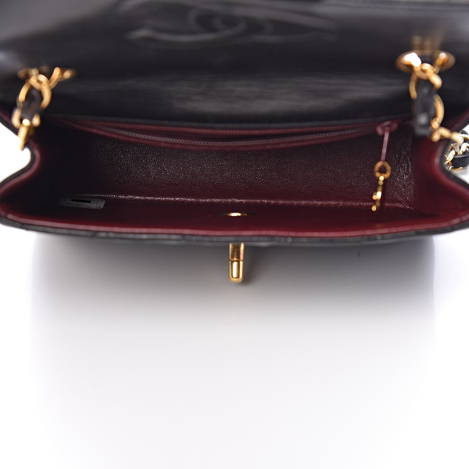 Chanel Lambskin Quilted Mini Square Flap Bag Black 5 of 13