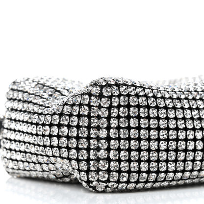 Alexander Wang Mesh Crystal Rhinestone Mini Heiress Pouch Black Silver 6 of 8