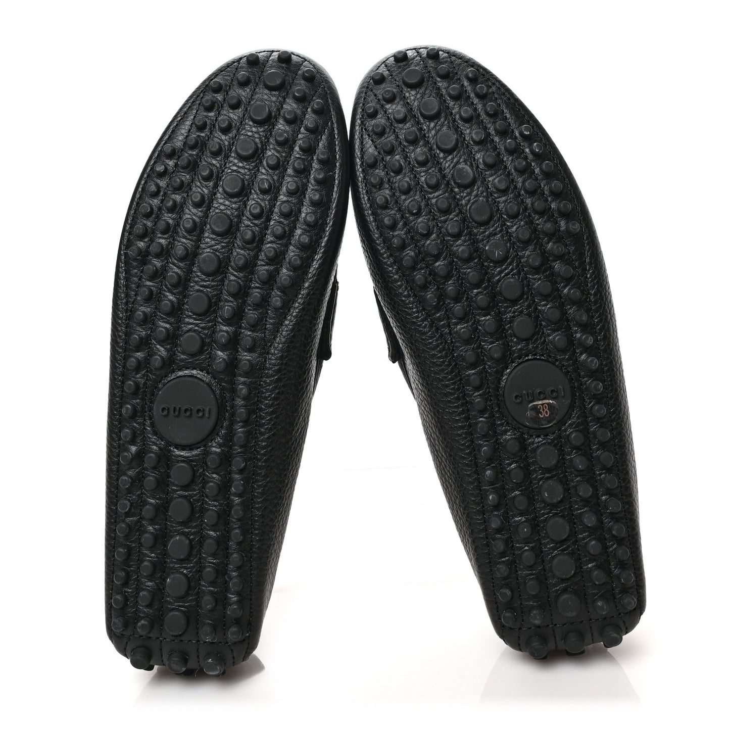 Road Calfskin Web Womens Horsebit Driver Loafers 38 Black