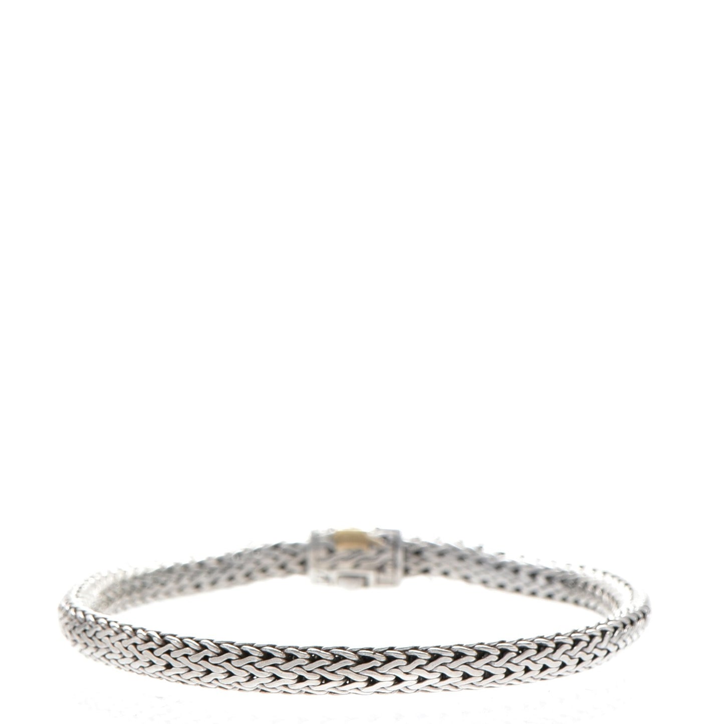 Sterling Silver 18K Yellow Gold Diamond Medium Classic Chain Bracelet
