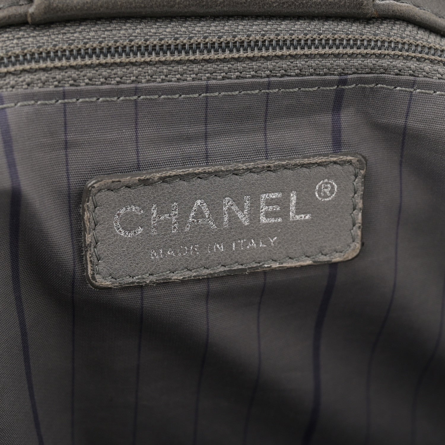 Chanel Lambskin Studded Accordion CC Flap Grey 6 of 11