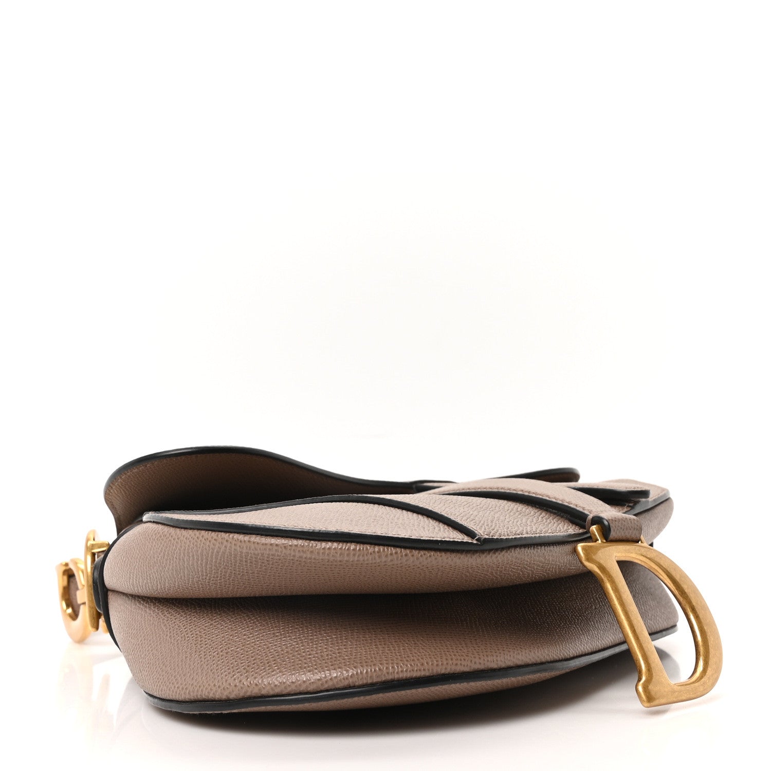 Christian Dior Grained Calfskin Saddle Bag Warm Taupe 4 of 10